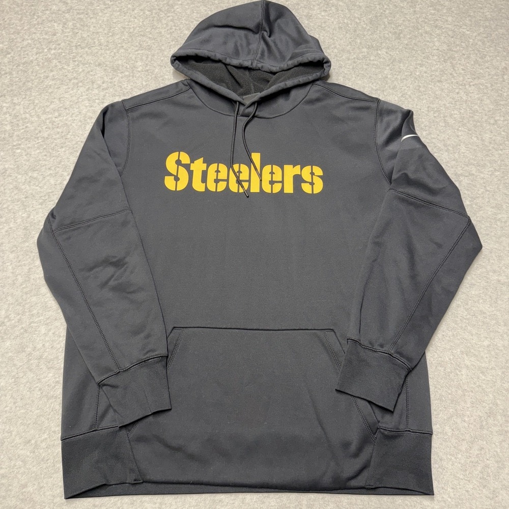 Pittsburgh Steelers Hoodie Sweatshirt Mens XL Black NFL Football Nike Dri-FIT